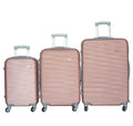 SMTE - IYH-Quality 3 Piece Hard Outer Shell Luggage Set - Rose Gold