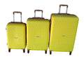 SMTE - Durable ABS Luggage SetYellow, Lightweight with Handles and Wheels3Piece