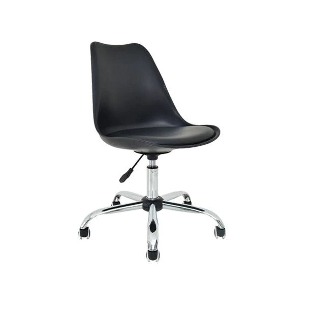 SMTE - Dream World Replica Eames Chair with Wheels - Black