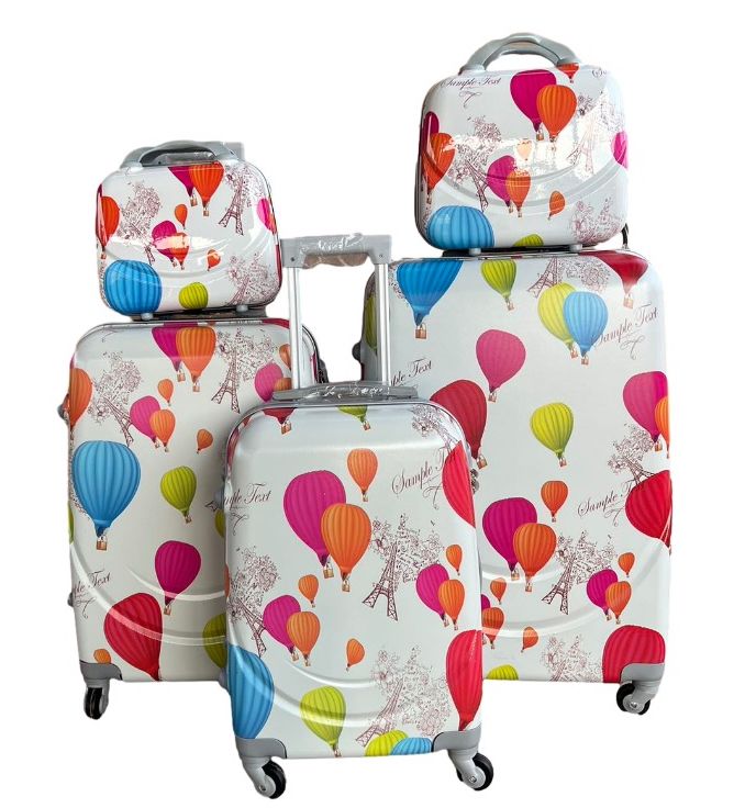 SMTE - Le Emporer PC Material HighQuality Luggage5Piece Set Hot Air Balloon