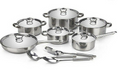 SMTE -  Stainless Steel Cookware Set - 15 Piece