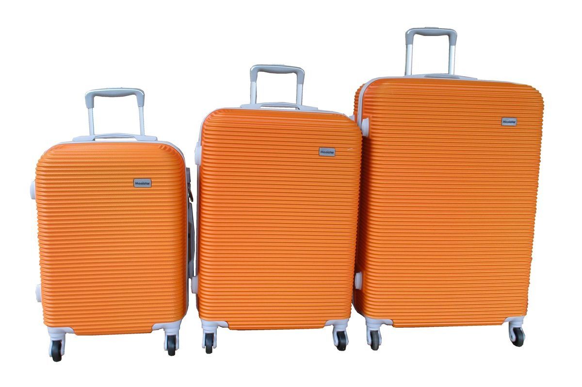SMTE - 3Piece Hard Shell Luggage SetOrangeLightweight/Durable