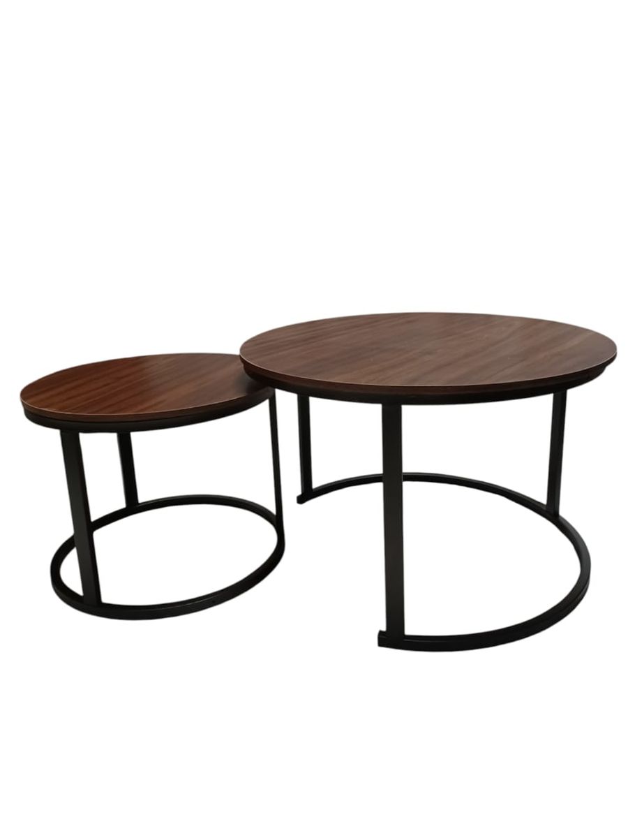 SMTE - Brown Plywood Round Coffee Table