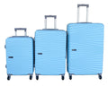 SMTE - Sky Blue Luggage SetPiece Spinner Suitcases TSA Lock Telescopic Handles