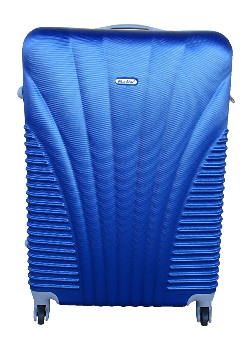 SMTE - Blue Star 1 Piece Hard Outer Shell Luggage 24" - Blue