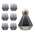 SMTE - High Quality Luxury Geometric Design Water Glass Set - 7 Piece