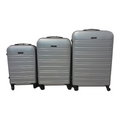 SMTE - 3-Piece ABS Luggage Set - Durable - Lightweight - Ideal for Travelers - Silver