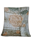 SMTE -  1Ply Blanket with Beige Rose Pattern187cm x 226cm