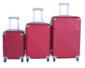 SMTE - 3Piece Travel Luggage Suitcase Bag SetStylish, and ConvenientRed