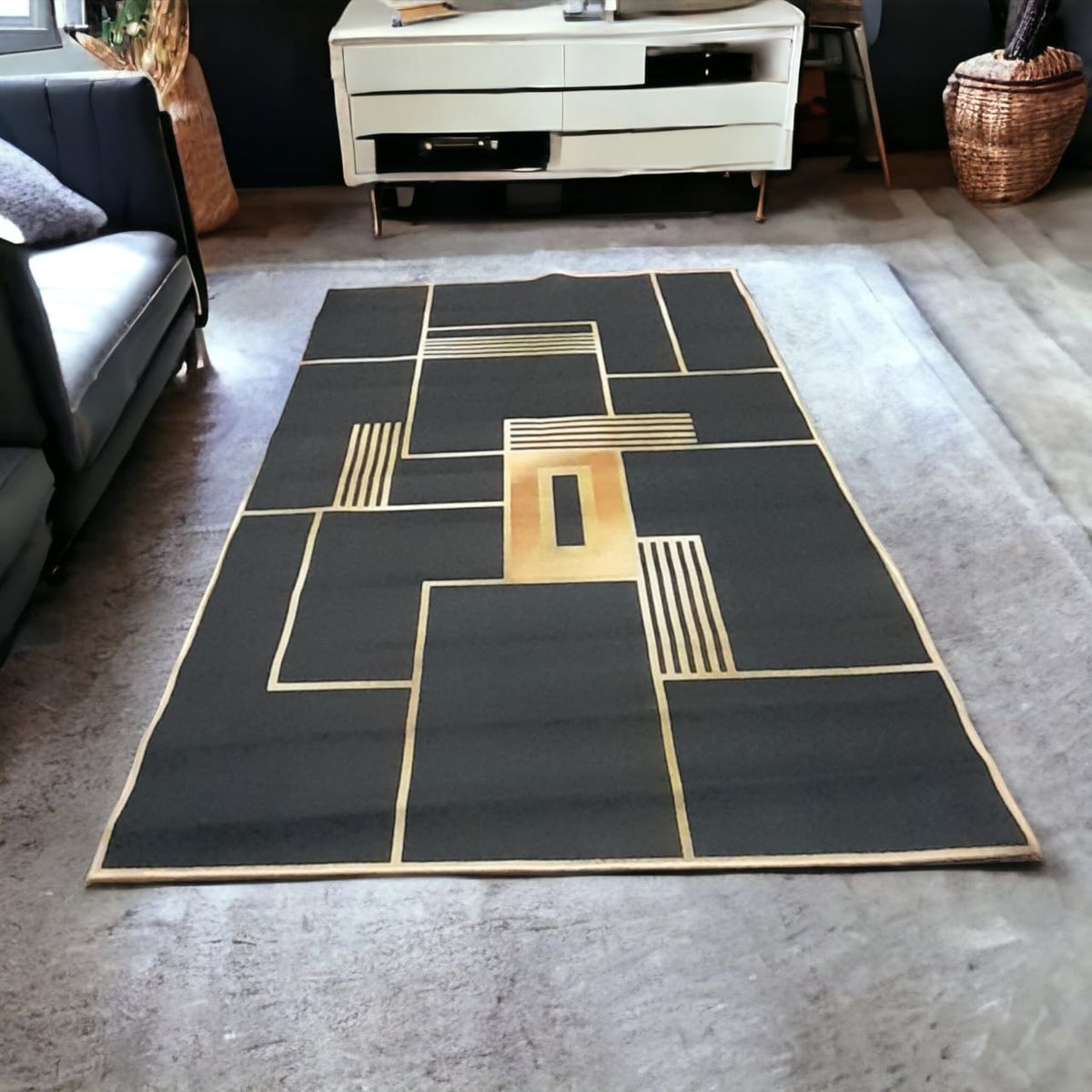 SMTE - 200cm x 150cmModern 3D Geometric DesignCarpet/RugA18