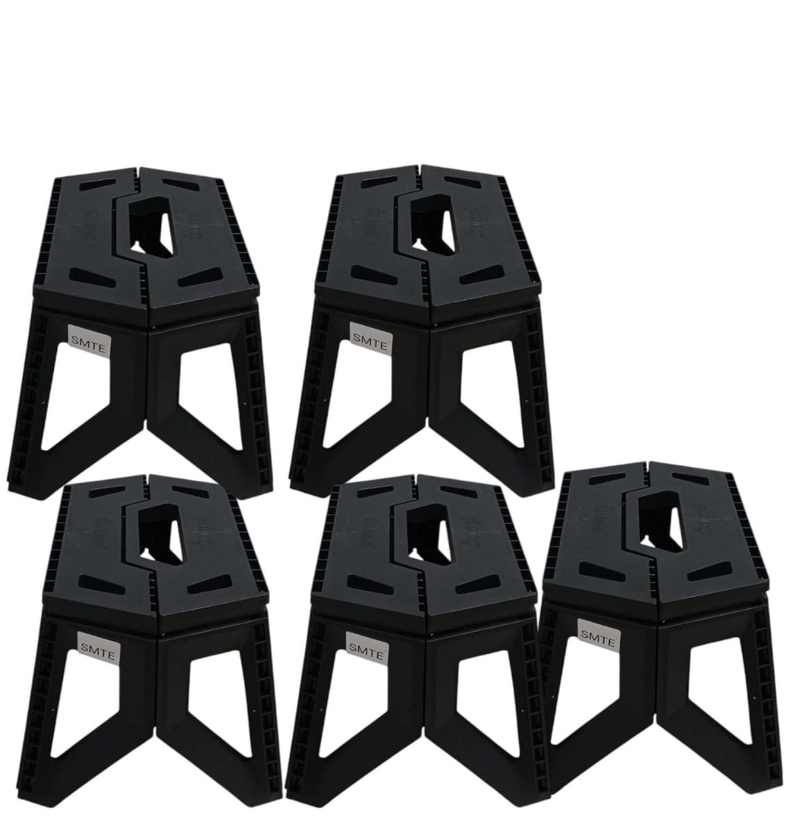 SMTE - Collapsible Stool Set of 5Foldable, Lightweight & Stackable