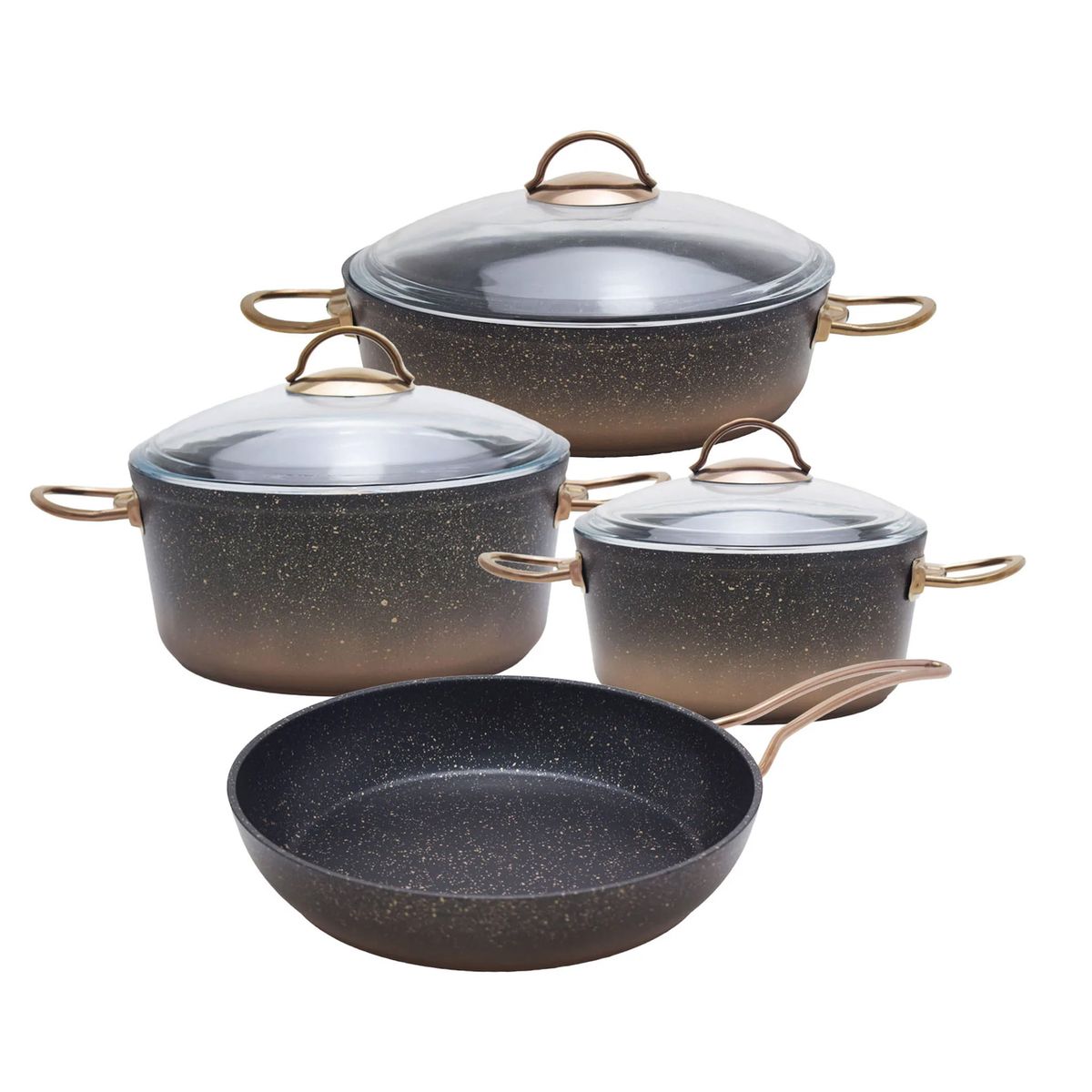 SMTE - OMS Granite Pot Set 7 Piece -3035 - Copper