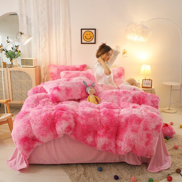 SMTE - Fluffy Comforter Wooled - Pink Ombre