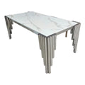 SMTE - Marble Dining Room Table180x 90x75White