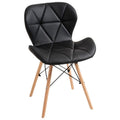 SMTE - Wooden Chairs Wood Legs & Comfortable Padded Seat Home Office Design