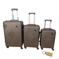 SMTE - Expert Hard Outer Shell SuitcaseQuad WheelG2 With  Bag Tag3PieceMocha Brown