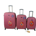 SMTE - 360 Degree Quad Wheel Luggage With  Bag tag3 PiecePink bubble Gum