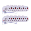 SMTE - 11 Way Power Multi-Plug with 5 Illuminated Switches : Pack of 2