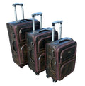 SMTE - Le Emporer Luggage Set Leather 3 Pieces SuitcasesOlive Brown