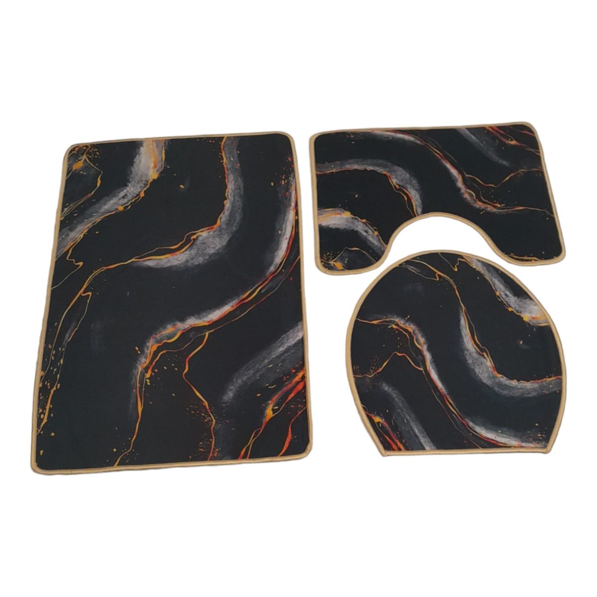 SMTE - 3 Piece Non Slip Super Absorbent Bath Mat set tsz4