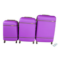 SMTE - Quality EXO Travel Luggage Bag Set and  Tieback - 3 Piece - Pink/Purple