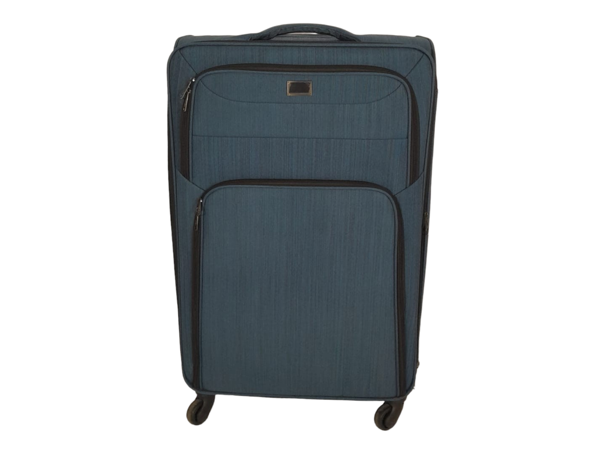 SMTE - Trolley 1-Piece Travel Luggage Spinner - Fabric - Blue