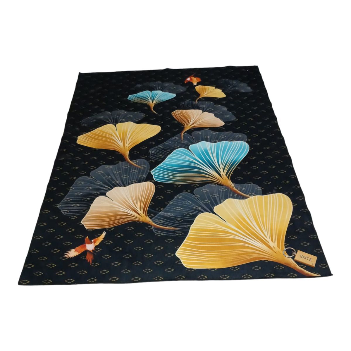 SMTE - 200cm by 150cmModern 3D Geometric Design Area Rug A22 With  Keyring