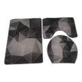 SMTE - 3 Piece Non Slip Super Absorbent Bath Mat set tsz3