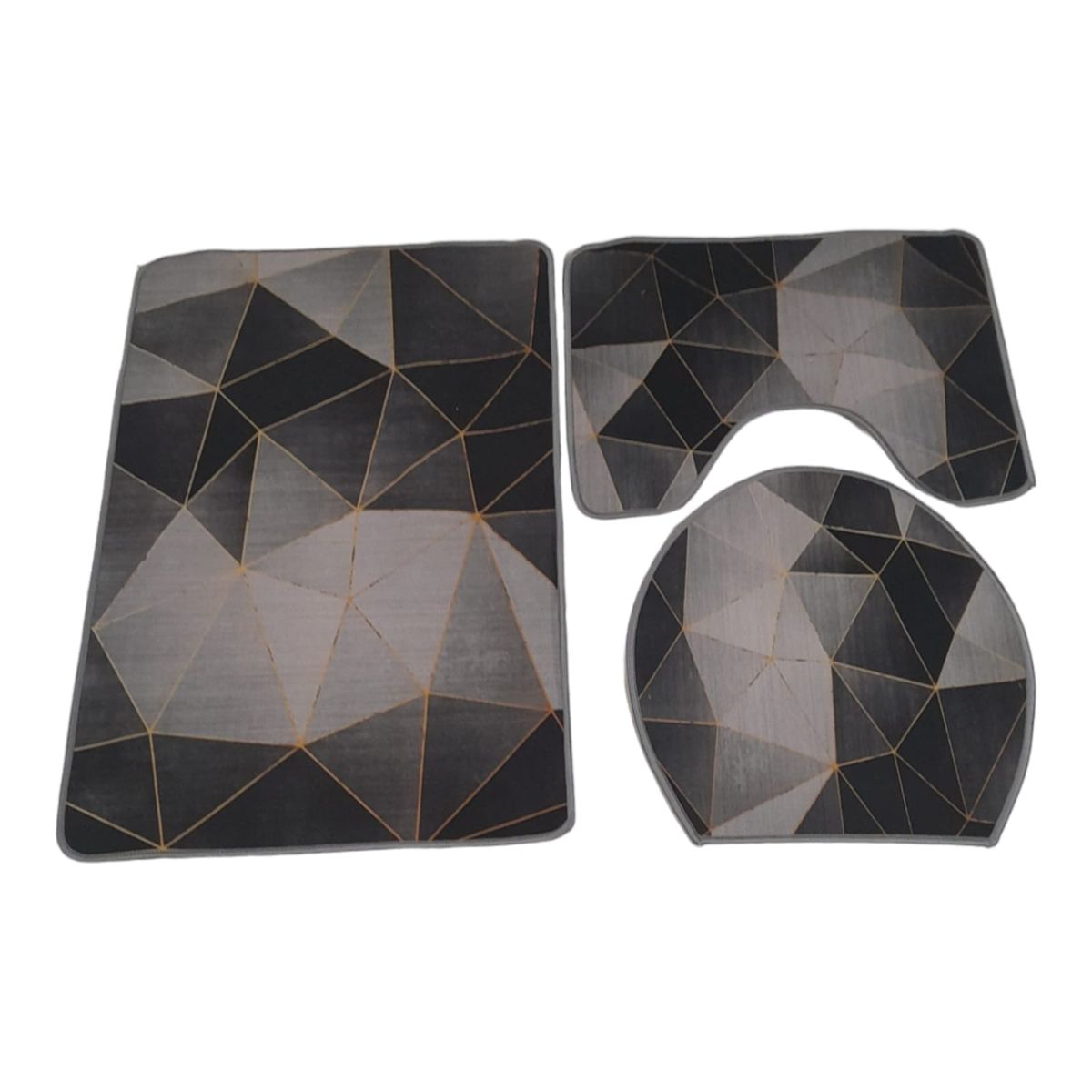 SMTE - 3 Piece Non Slip Super Absorbent Bath Mat set tsz3