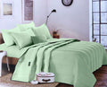 SMTE - Quilt King Size 4 Piece Pre-washed Bedspread Set - Light Green
