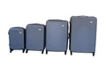 SMTE - Durable 4Piece Dark Grey ABS HardSided Luggage Set with Spinner Wheels