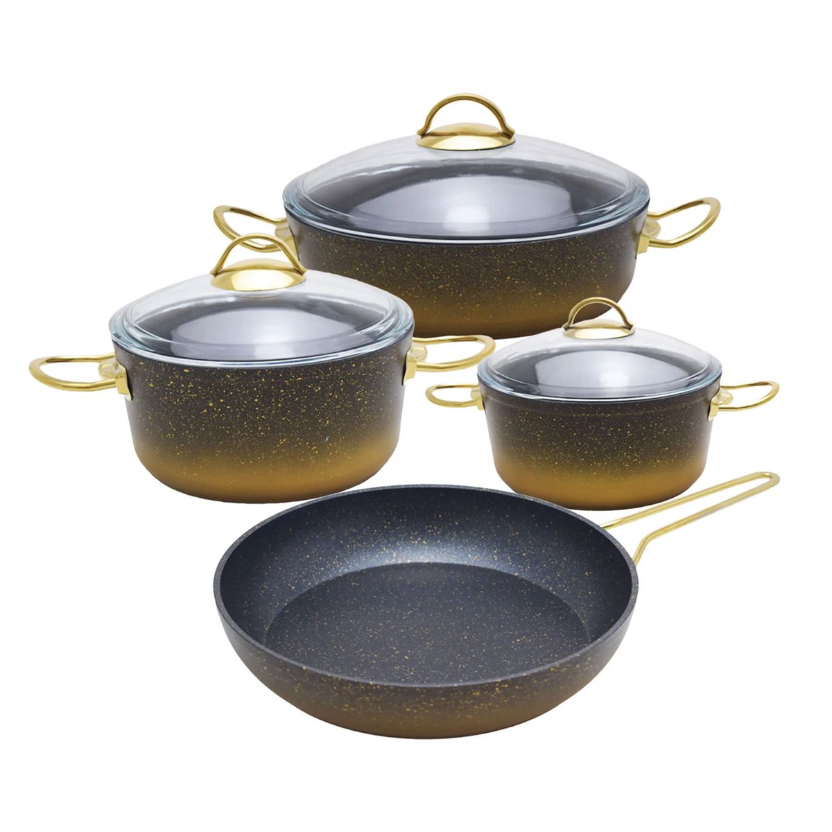 SMTE - OMS Granite Pot Set 7 Piece - 3035 - Gold