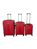 SMTE - 3 Piece Hard Shell Luggage Set - Red