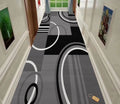 SMTE - 80cm by 200cmModern 3D Geometric Design Area Rug A67+ Keyring