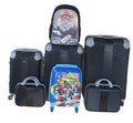 SMTE - 5Piece ABS Hard Shell Spinner Luggage Set with Kids Trolley & Backpack