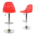 SMTE - Faux Leather Barstool / Counter Stool Set of 2Red