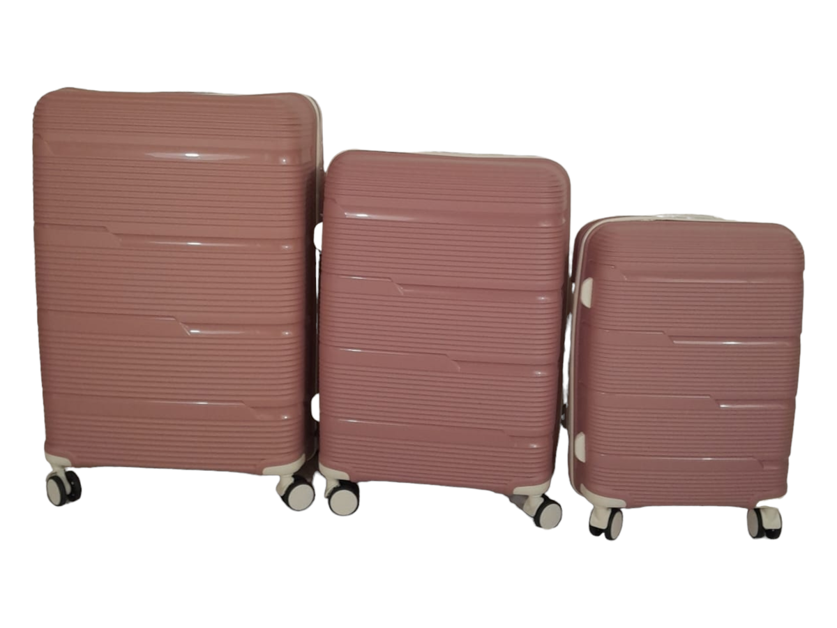 SMTE - Acesa Hard Shell Elite Suitcase Set 3 Piece - Gold