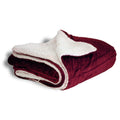 SMTE - Premium Sherpa Blanket Throw - Burgundy (200x200cm)