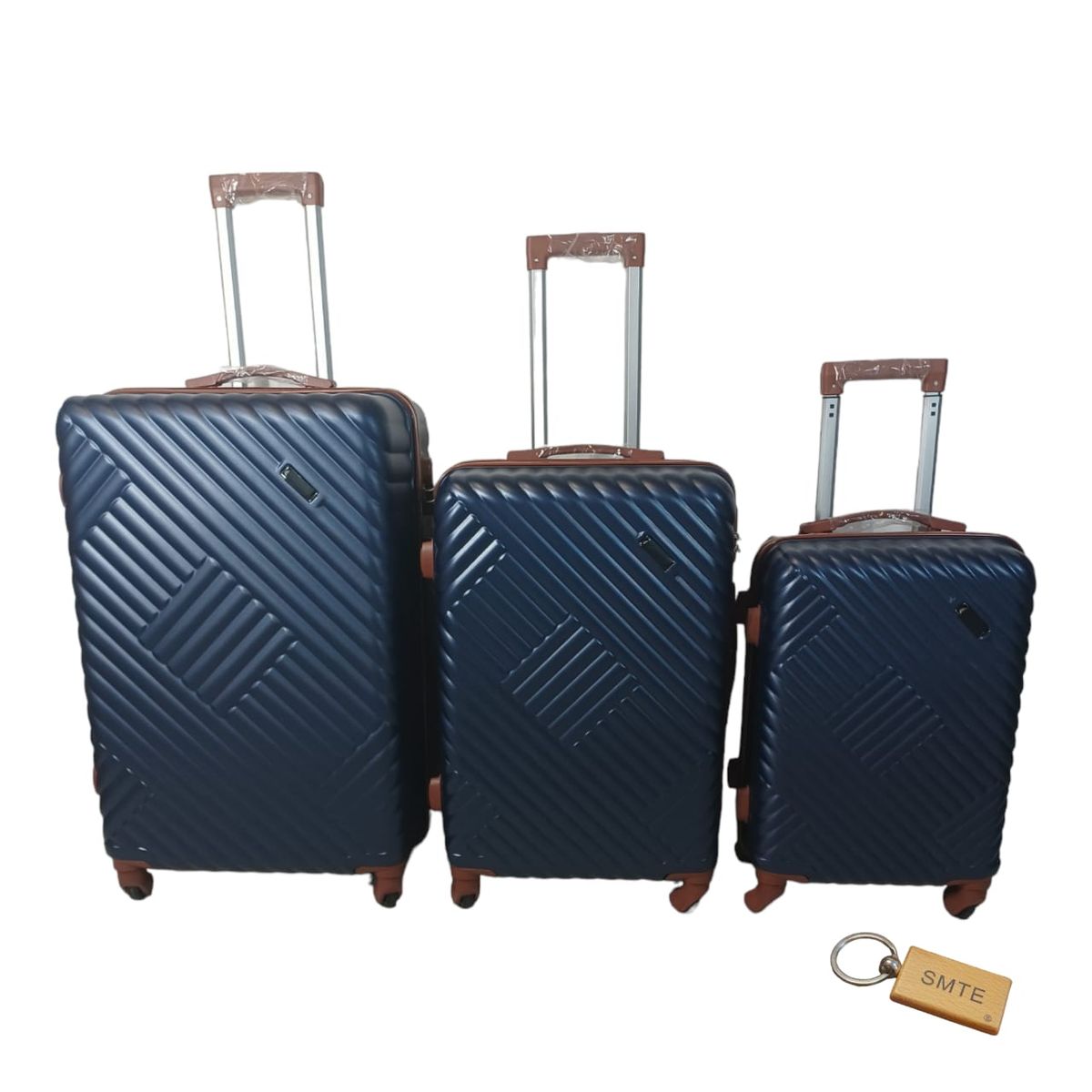 SMTE - Expert Hard Outer Shell SuitcaseQuad WheelG2 With  Bag Tag3PieceIndigo Blue