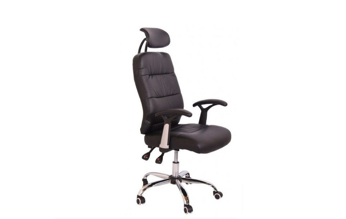 SMTE - Reclining Office Chair With Head and Arm Rest - Black