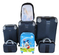 SMTE - Navy ABS Luggage SetSpinner Wheels,Mickey Mouse Kids Case & Horse Backpack