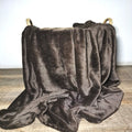 SMTE - Blanket Throw Flannel Fleece - 150 x 200cm - Brown