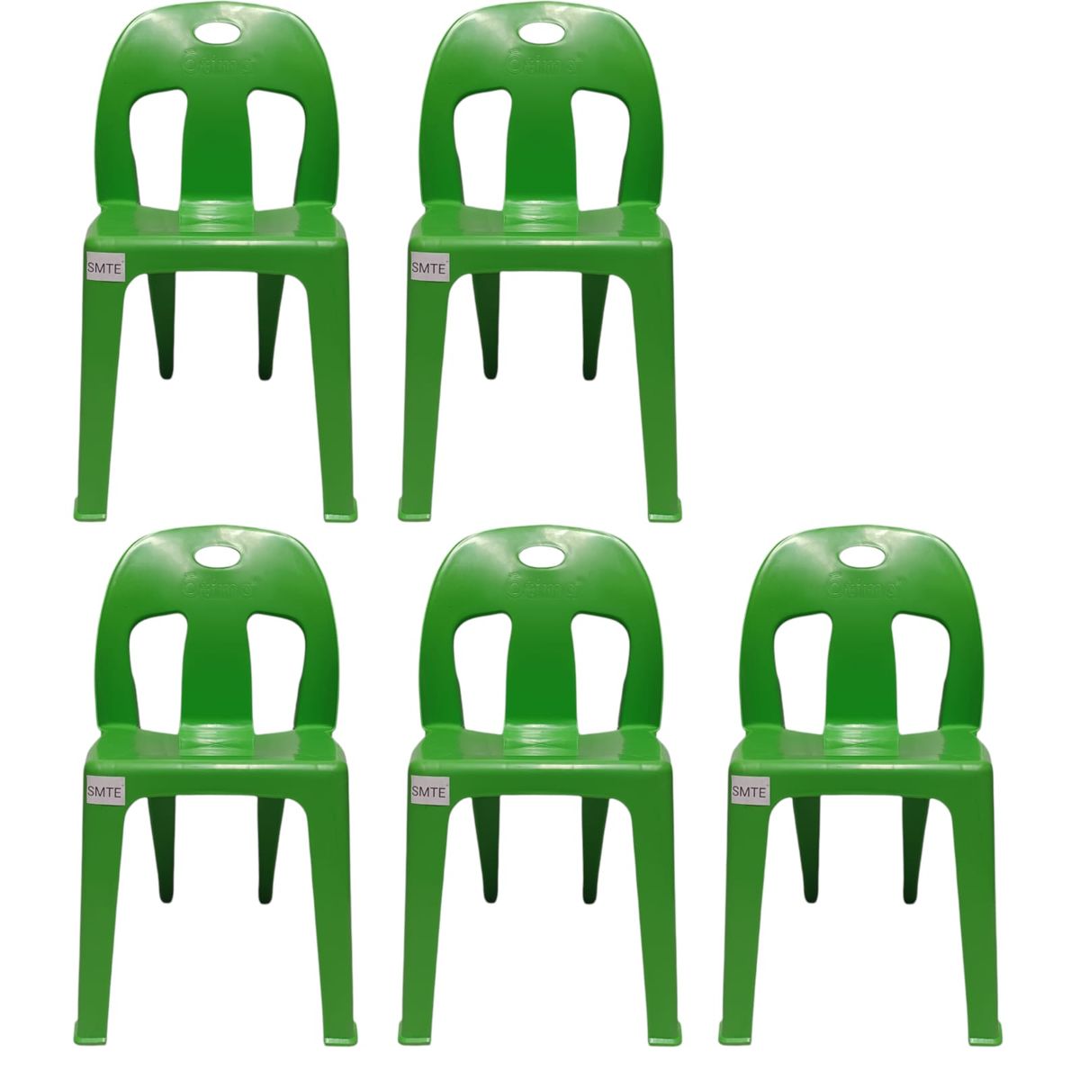 SMTE - Party Plastic Chair Set Of 5Green