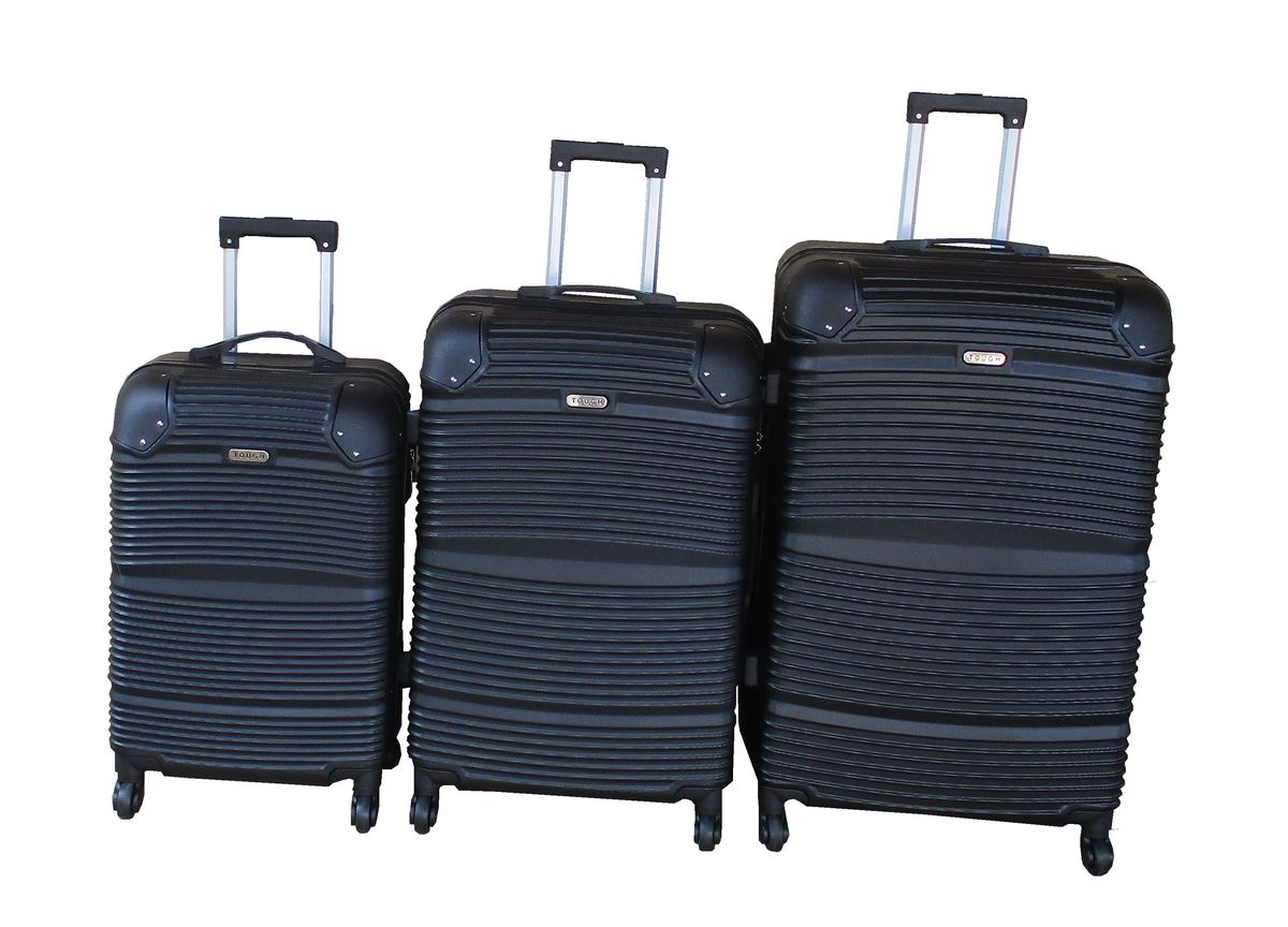 SMTE - Durable 3Piece ABS Luggage SetHardshell, Spinner Wheels, Nested Design