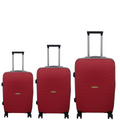 SMTE - Luggage Bag Red 3 Piece Suitcase Travel Bag