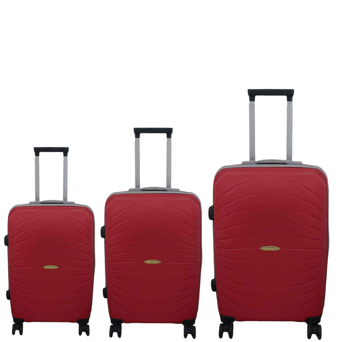 SMTE - Luggage Bag Red 3 Piece Suitcase Travel Bag