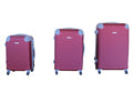 SMTE - 3 Piece Hard Outer Shell Lightweight Luggage Set - Red
