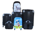 SMTE - 5Piece ABS HardShell Luggage Set with Mickey Mouse Trolley & Deer Backpack