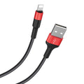 SMTE - Fast Usb to IPhone (Lightning) Cable - X26 - Black, Red