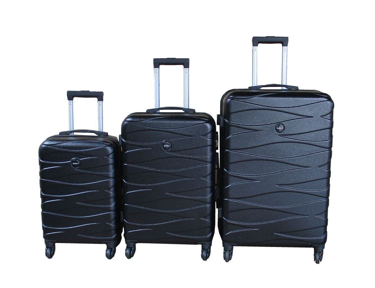 SMTE - GAILY 3Piece ABS Luggage SetDurable,Lightweight,Spinner Wheels,Combo Lock